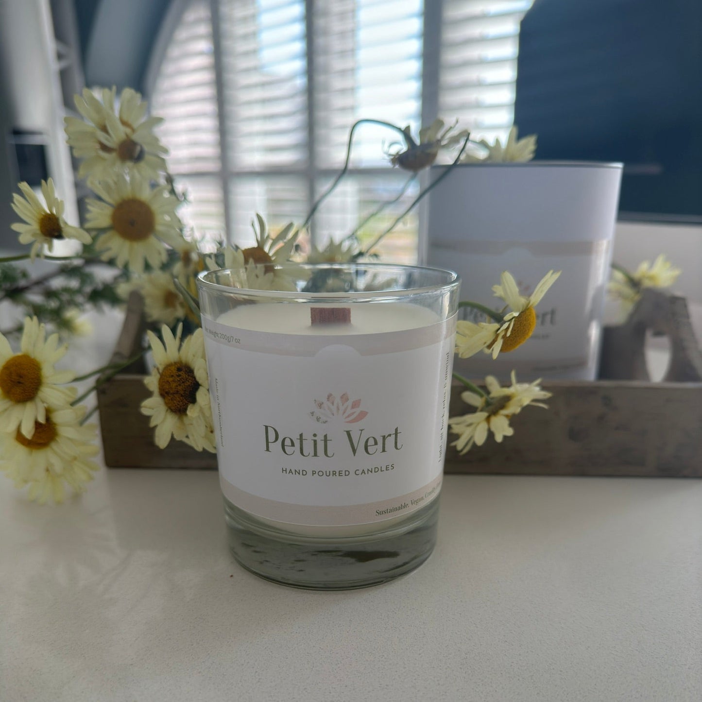 Cashmere Vanilla and Sea Salt Caramel Home Scented Clear Glass Candle, 30cl