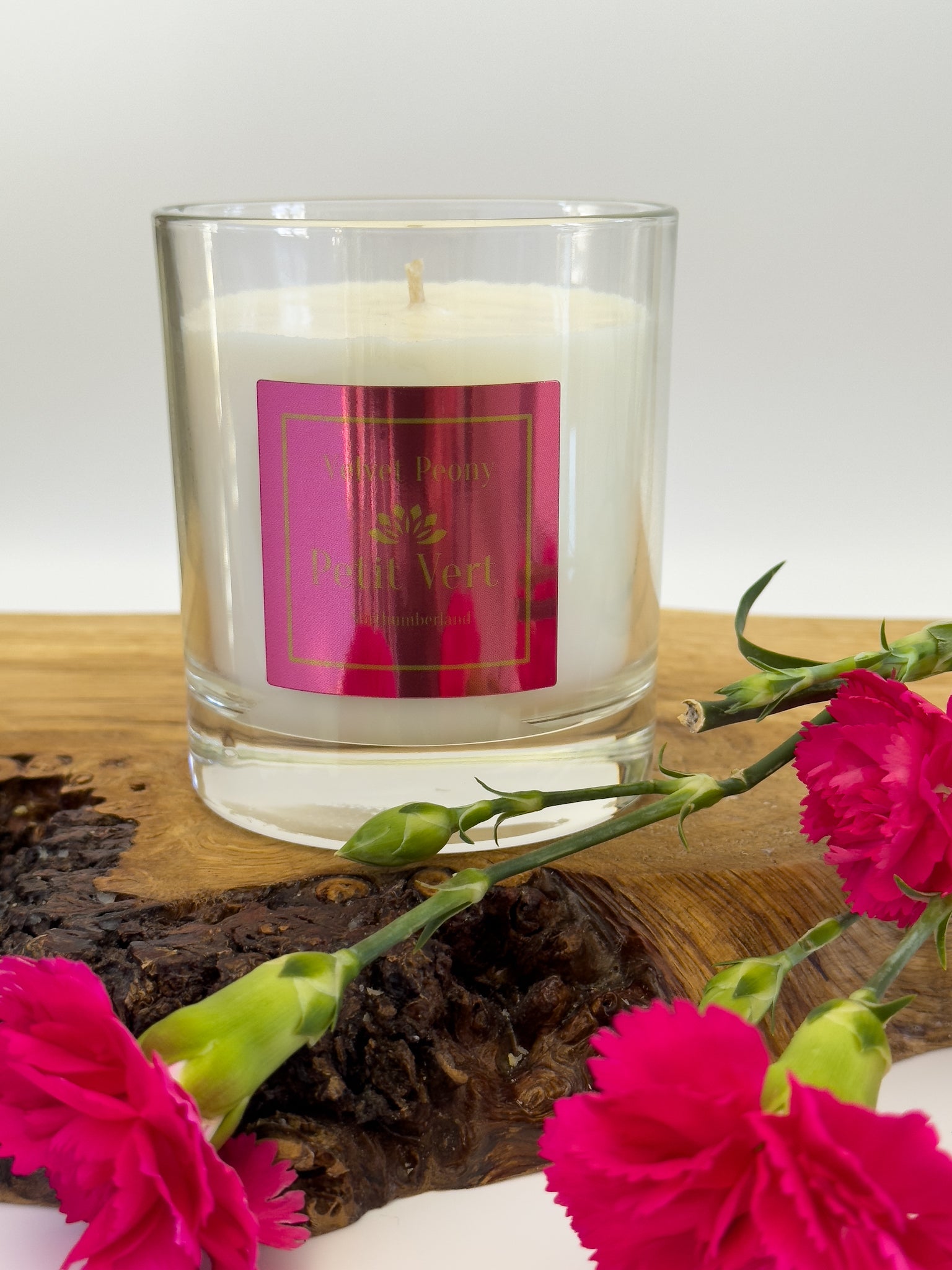 Petit Vert Velvet Peony Soy Wax Candle